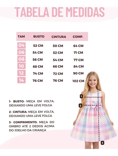 Vestido Xadrez Infantil Country Moda Festa Junina Blogueira