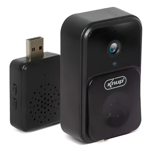 Video campainha inteligente com camera sem fio knup kp ca203