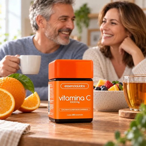 VITAMINA C 1000mg - Fórmula Concentrada e 100% PURA - 60 Doses