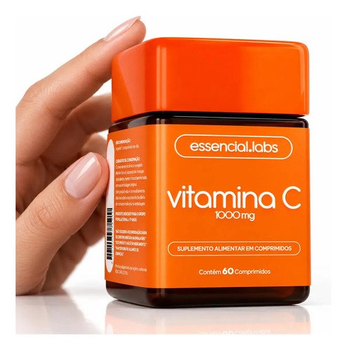 VITAMINA C 1000mg - Fórmula Concentrada e 100% PURA - 60 Doses