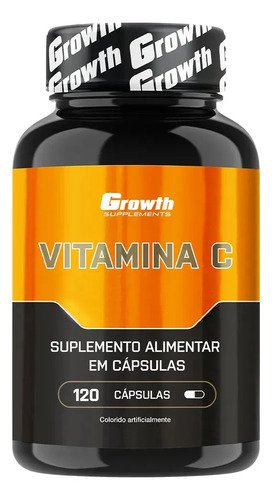 Vitamina c 120 capsulas growth supplements natural