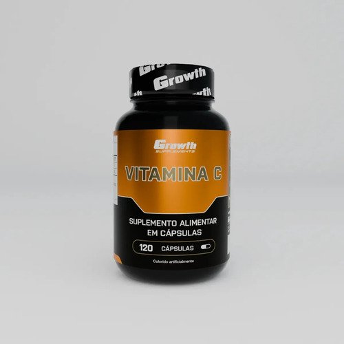 Vitamina C 120 Cápsulas Growth Supplements Natural
