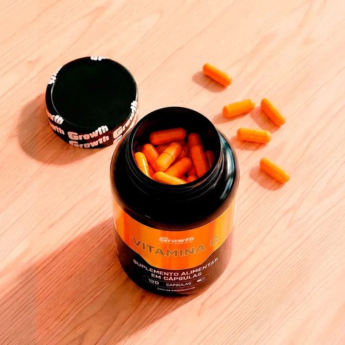 Vitamina C 120 Cápsulas Growth Supplements Natural