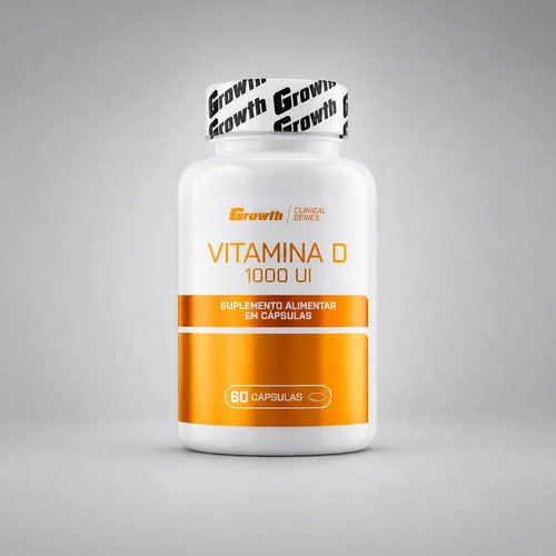 Vitamina D 1000ui 60 Caps Growth Supplements - Sem Sabor Sem Sabor