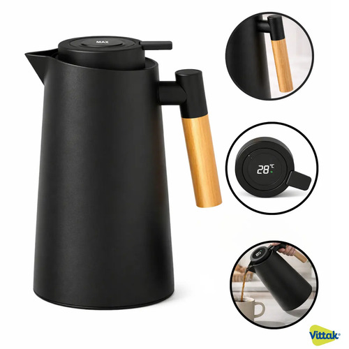 Vittak garrafa termica cafe cha vacuum com visor digital tem