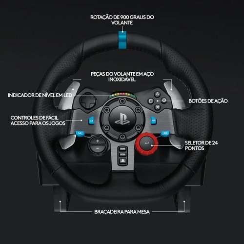 Volante Gamer Logitech G29 Driving Force para PlayStation e PC