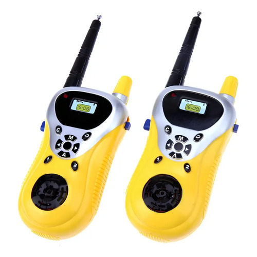 Walkie talkie radio comunicador infantil com antena flexivel