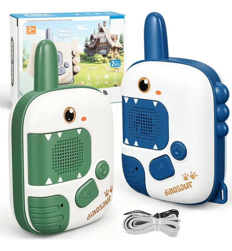 Walkie Talkie Rádio Infantil Dinossauro Brinquedo 2 Kits