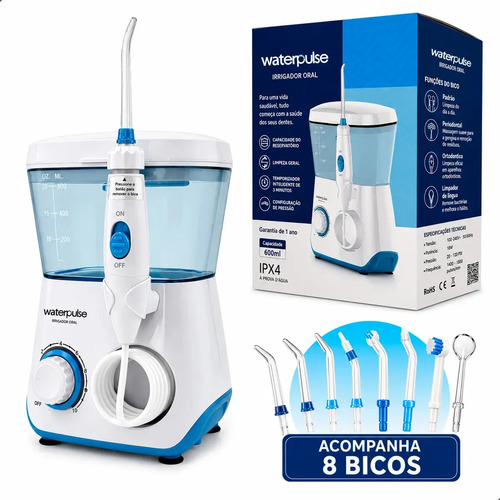 Waterpulse flosser irrigador oral dental wp62 eletrico boca