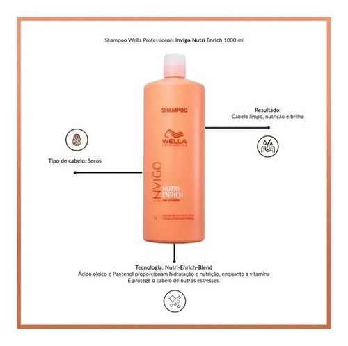 Wella Invigo Nutri Enrich Shampoo - 1000ml