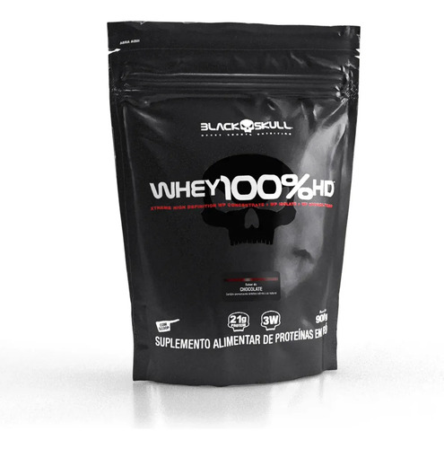 Whey 100 hd refil black skull 900g wpc wpi e wph sabor cho