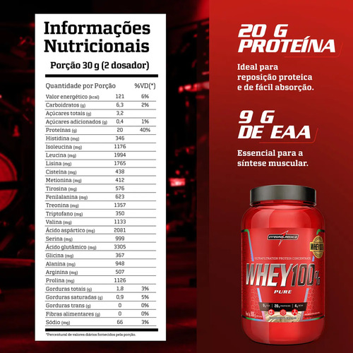 Whey 100% Pure Cookies 900g Pote - Aumento de Massa Magra com Proteína de Alta Qualidade