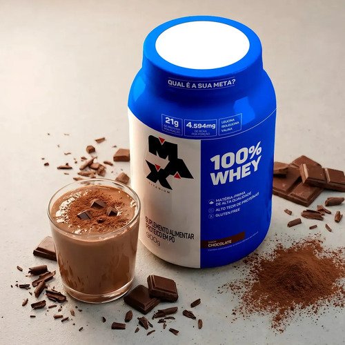 Whey Concentrado 100% Whey Protein Concentrado 900g Chocolate