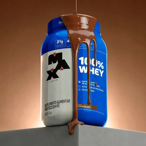 Whey Concentrado 100% Whey Protein Concentrado 900g Chocolate