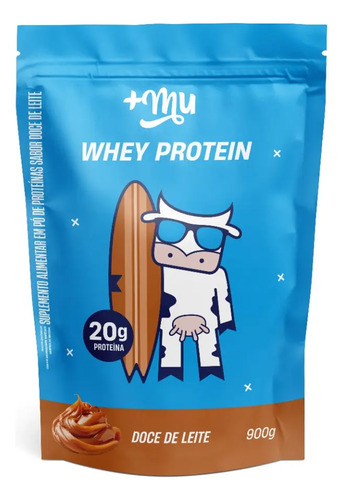 Whey concentrado 20g de proteina refil 900g mu doce de leite