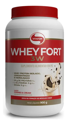 Whey fort 3w cookies cream 900g vitafor