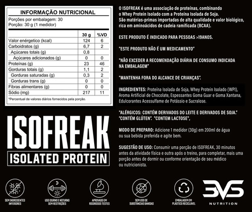 Whey Isolado Isofreak 900g Sabor: Chocolate - Fórmula Avançada Com 23g De Proteína Por Dose