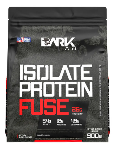 Whey isolate protein fuse 900g dark lab sabor baunilha