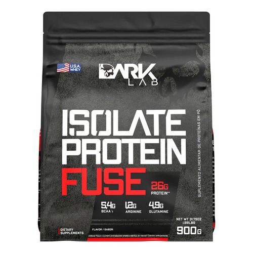 Whey isolate protein fuse 900g dark lab sabor chocolate 1
