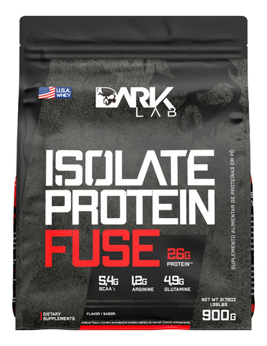 Whey isolate protein fuse refil 900g dark lab sabor creme