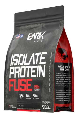 Whey Isolate Protein Fuse Refil 900g - Dark Lab Sabor Creme de avelã