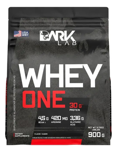 Whey one baunilha pro com bcaa e aminoacidos 900g dark lab