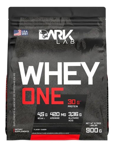 Whey one protein proteina sache refil 900g dark lab sabor