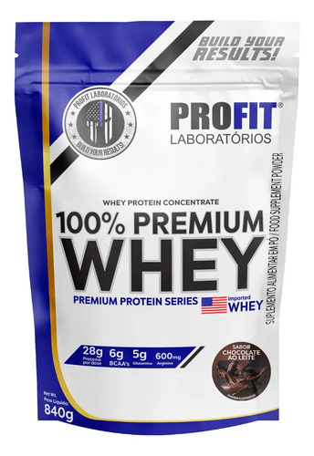 Whey protein 100 concentrado premium 840g profit sabor choco