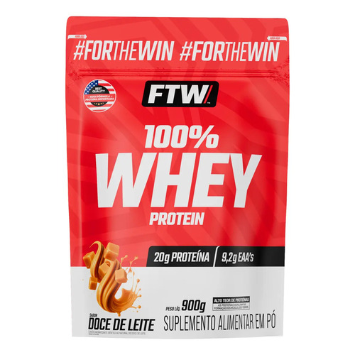 Whey protein 100 concentrado refil 900g sabor doce de leite 1