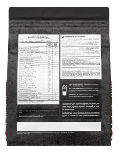 Whey Protein Concentrado 100% 900g Refil Dark Lab Sabor Baunilha