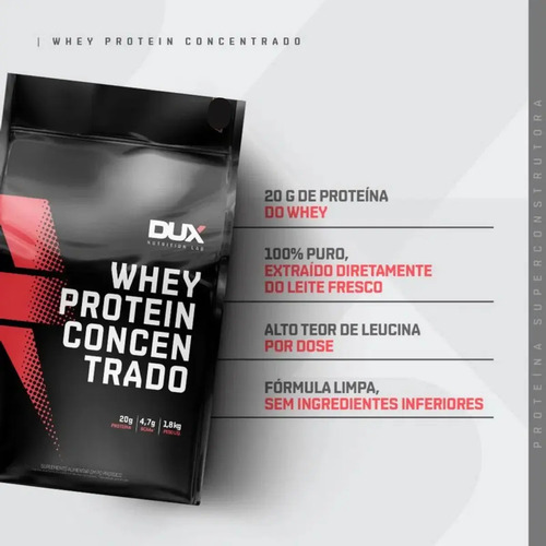 Whey Protein Concentrado - 1,8 Kg Dux Nutrition Sabor Baunilha