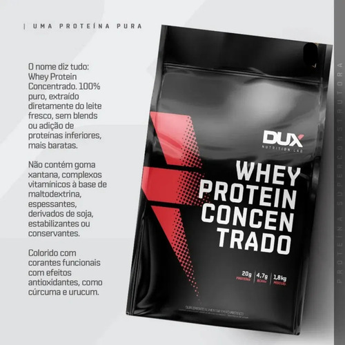 Whey Protein Concentrado - 1,8 Kg Dux Nutrition Sabor Baunilha