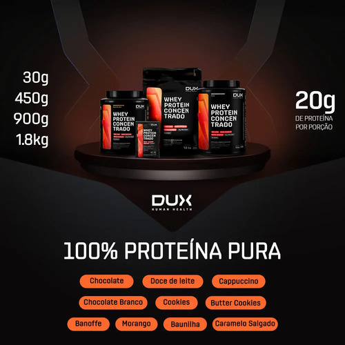 Whey Protein Concentrado - 1,8 Kg Dux Nutrition Sabor Baunilha