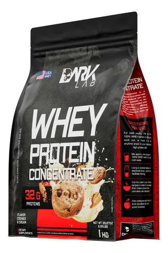Whey Protein Concentrado 1kg Cookies & Cream Dark Lab