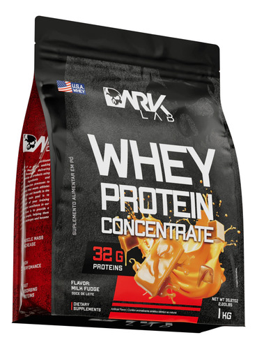 Whey protein concentrado 1kg dark lab sabor doce de leite