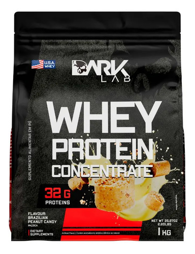 Whey Protein Concentrado 1kg Dark Lab Sabor Paçoca