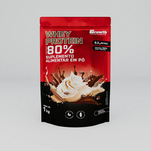 Whey Protein Concentrado 1kg Growth Supplements - Capuccino