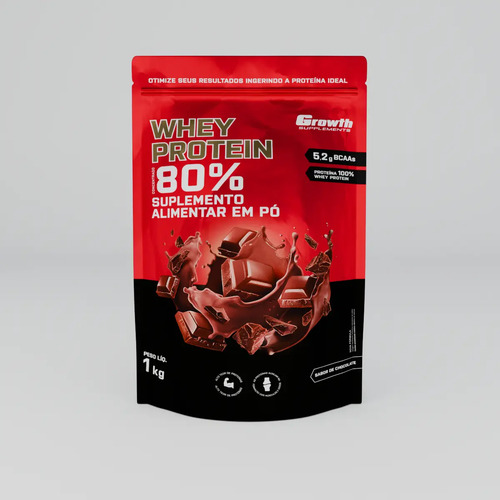 Whey Protein Concentrado 1kg Growth Supplements - Chocolate