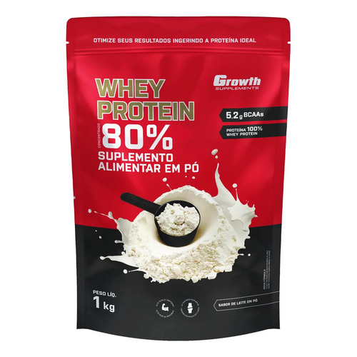 Whey protein concentrado 1kg growth supplements leite em p 1 1