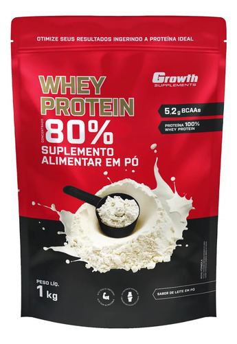 Whey protein concentrado 1kg growth supplements leite em p 1