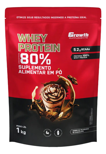 Whey protein concentrado 1kg growth supplements milkshake