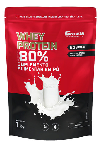 Whey protein concentrado 1kg growth supplements natural