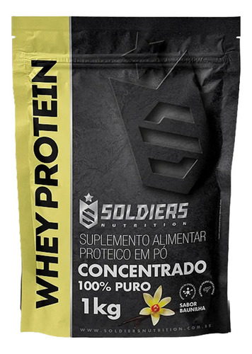 Whey protein concentrado 1kg sabor baunilha soldiers nutriti