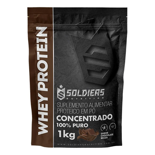 Whey protein concentrado 1kg sabor chocolate belga soldiers 1 1