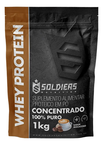 Whey protein concentrado 1kg sabor mocaccino soldiers nutrit