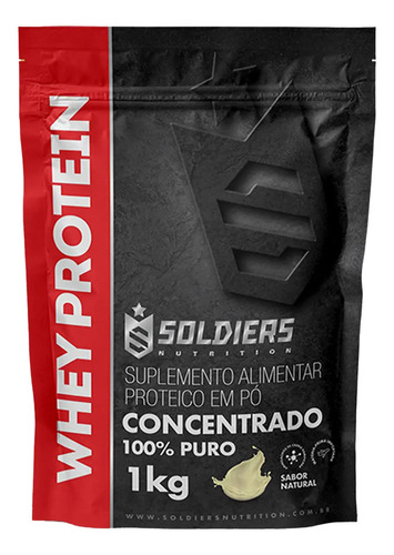 Whey protein concentrado 1kg sabor natural 100 puro importad