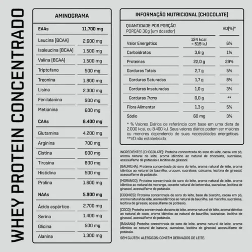 Whey Protein Concentrado Refil 1800g Dux