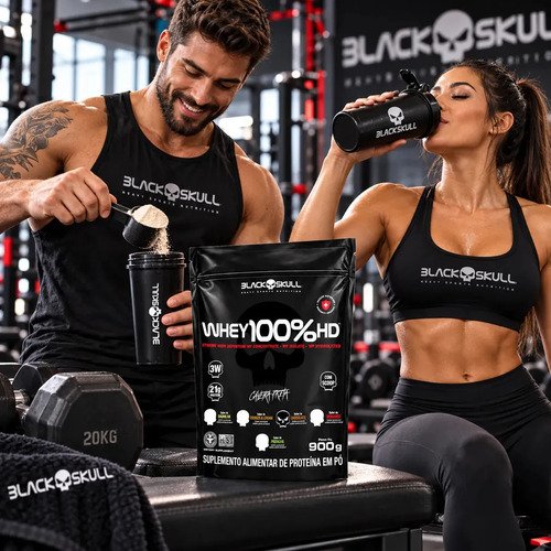 Whey Protein Concentrado Wey Black Skull 100% Puro Sabor Chocolate