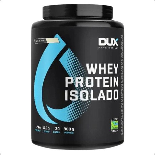 Whey protein dux isolado 900g pote chocolate branco