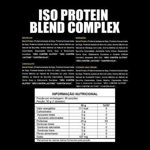 Whey Protein Iso Blend Complex 2kg Baunilha Zero Açúcar - XPro Nutrition